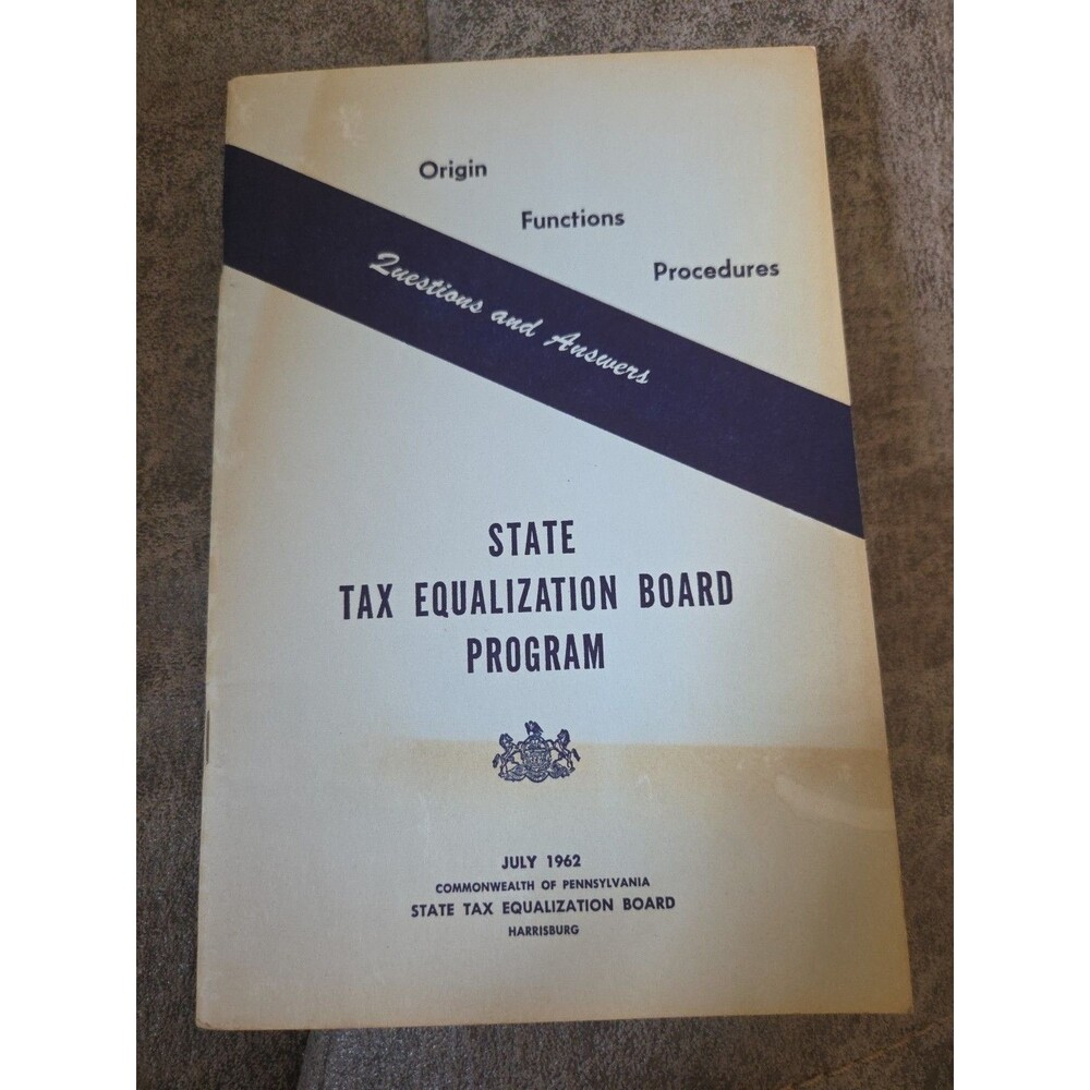 1962 Pennsylvania State Tax Equalization Board Program